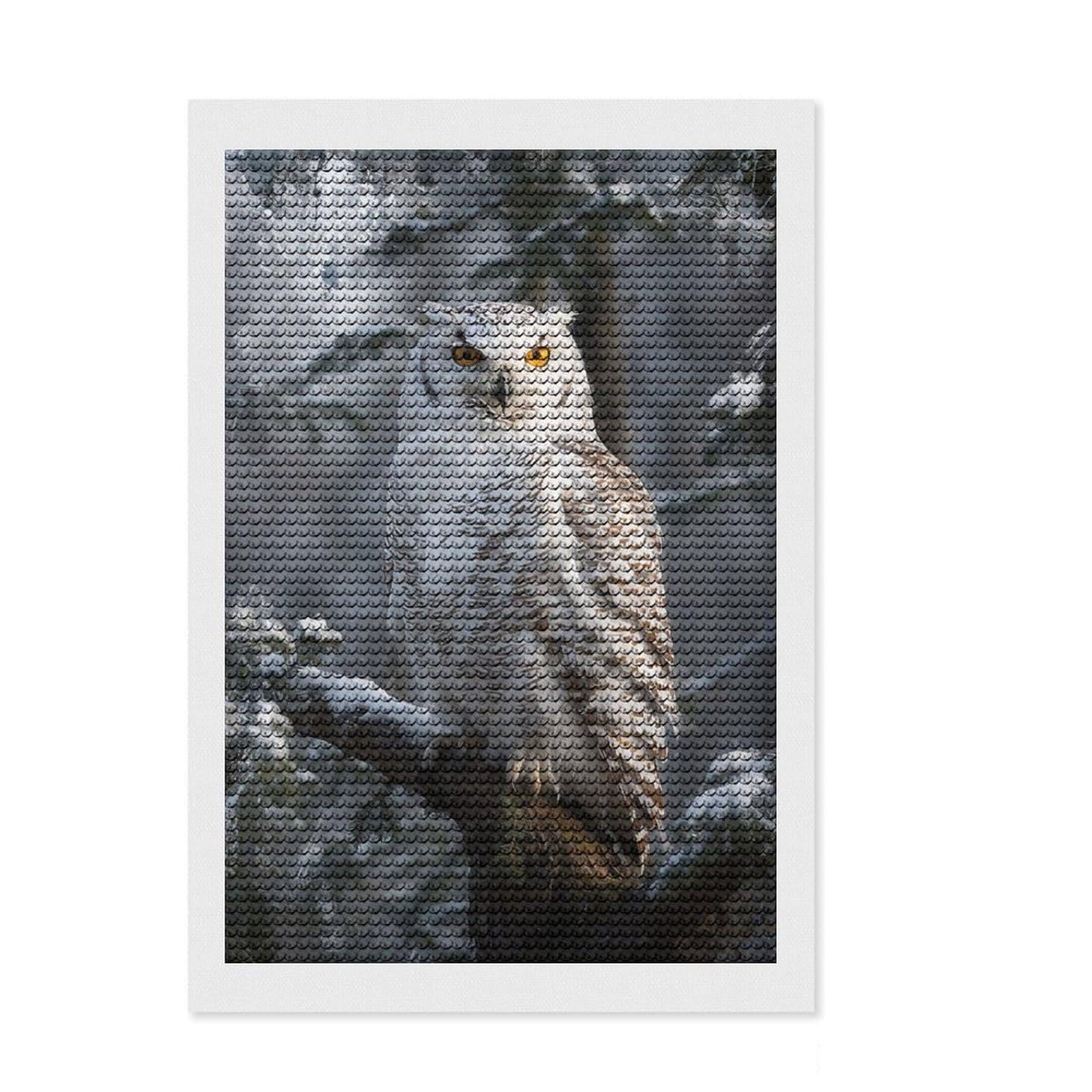 Junmoney Sentinel of The Snow Diamond Painting Canvas Set 8"x12", Pleasing Wall Art Project, Creative Leisure Activity, Bedroom Decor