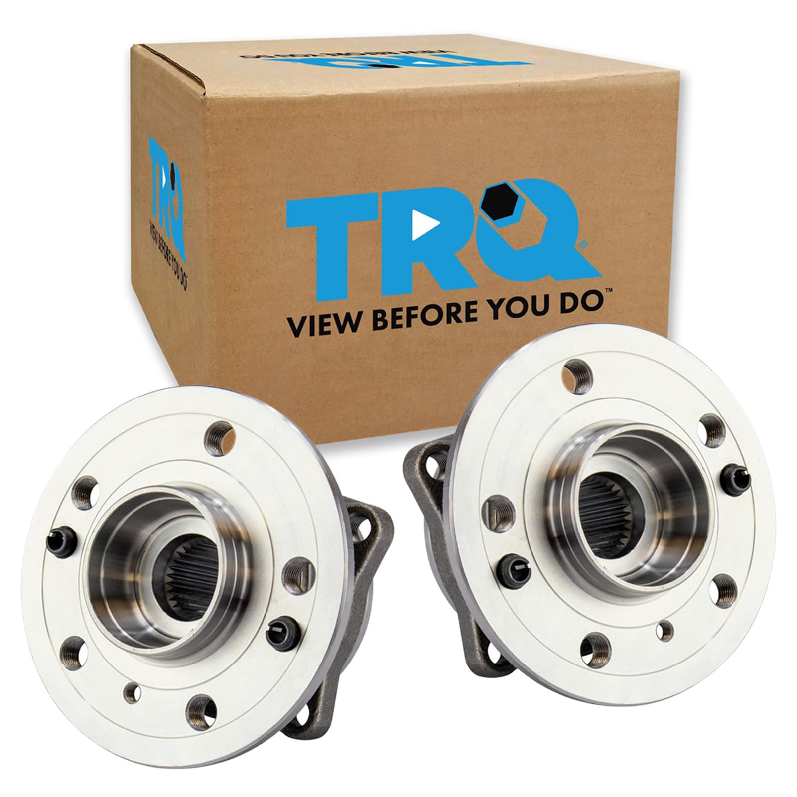TRQ Front Left and Right Wheel Bearing and Hub Assembly Set 2 Piece