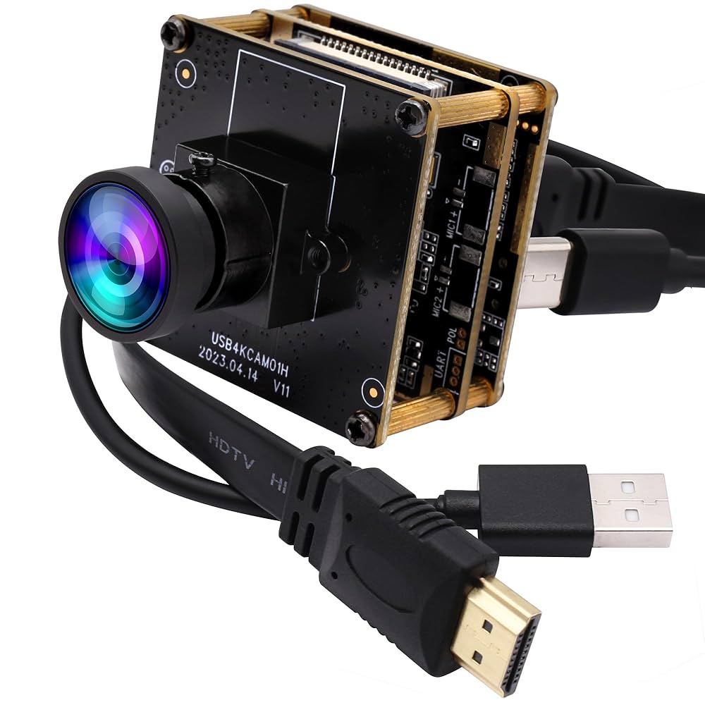 ELP 4K USB HDMI USBカメラ Amazon.com: ELP 4K HDMI USB Camera Wide Angle PC Camera for