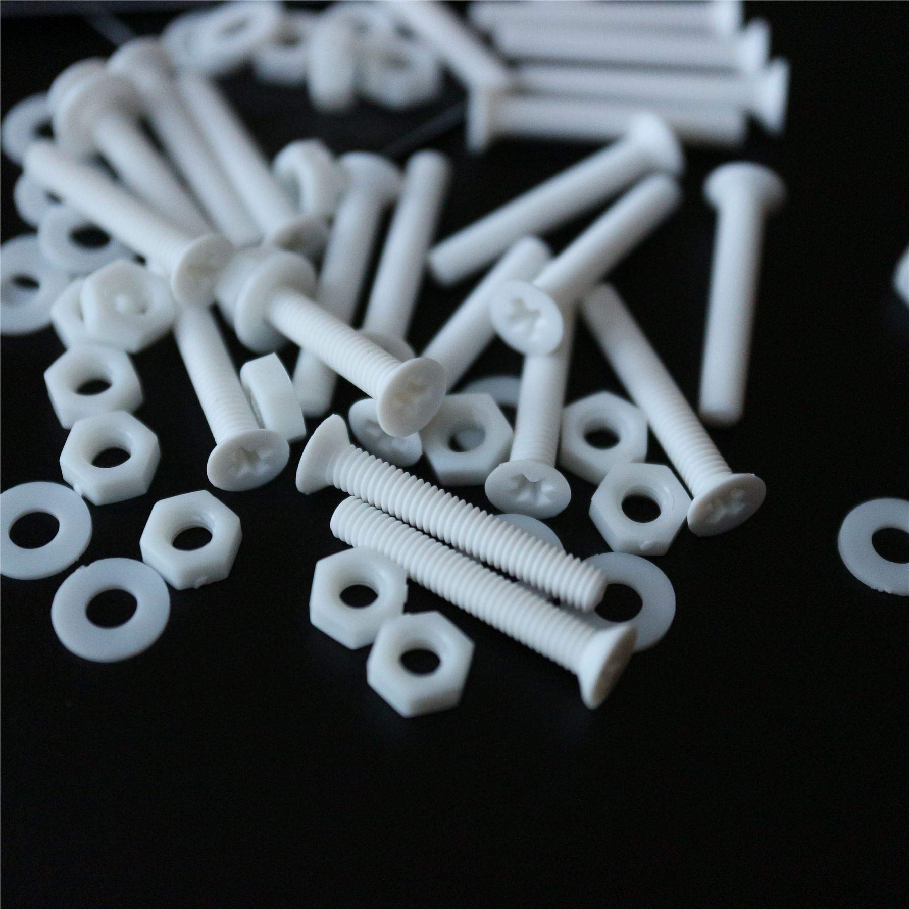 20 Viti A Testa Svasata M8 X 20mm In Plastica PP Grigio - Con Dadi E Rondelle - Resistente Agli Agenti Chimici - Foto 4