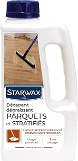 STARWAX Décapant dégraissant Parquets et stratifiés avant rénovation 1L | Dégraisse et élimine anciens produits sur parque...