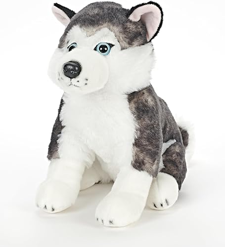 Miniatura 2 de The Petting Zoo Peluche de perro Husky, regalos para niños, perro husky siberiano, juguete de peluche de 12 pulgadas