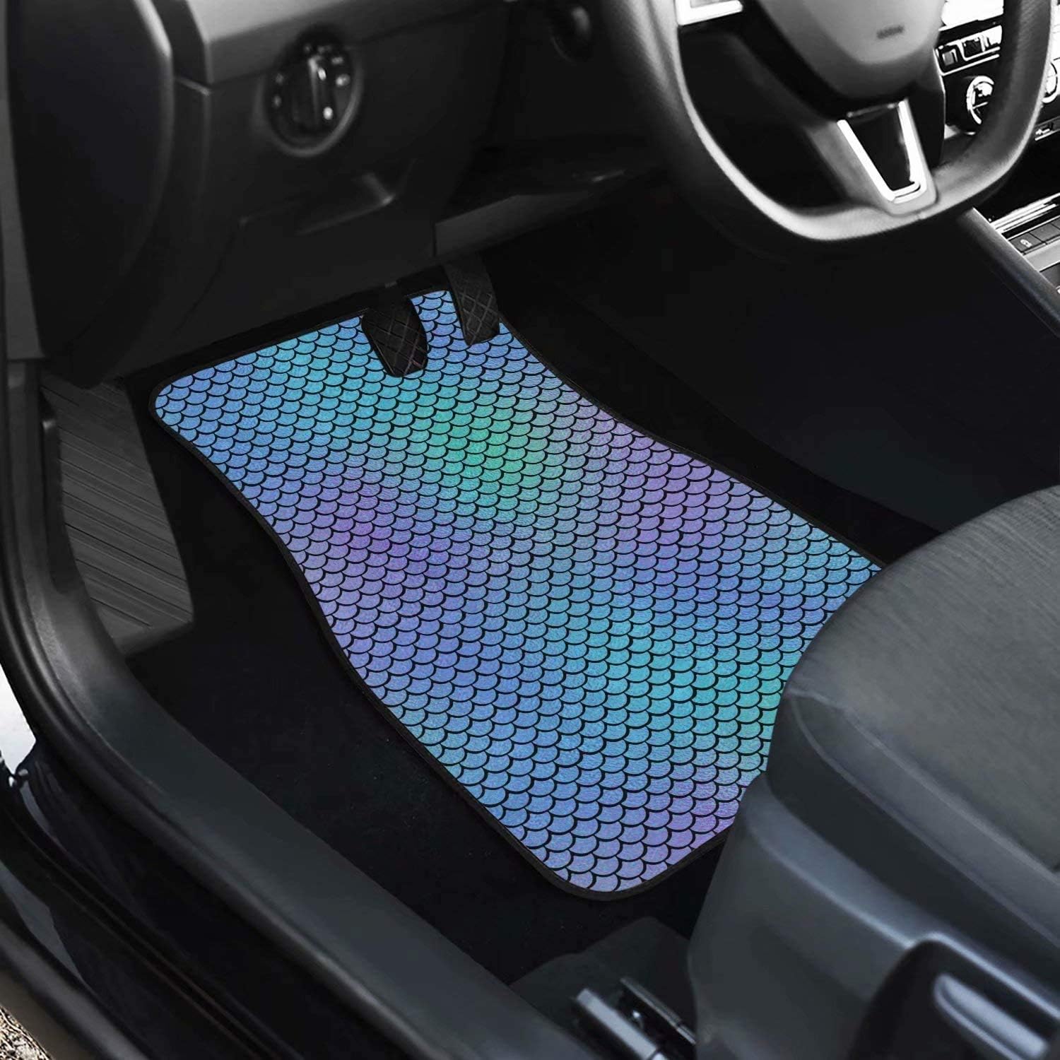 KEIAHUAN Purple Dragon Car Floor Mats for Women Men Gift Full Set of Front & Rear Anti-Slip Foot Mat All Weather Universal Fit for Auto Cars Sedan SUV Automotive Interior - Image 6