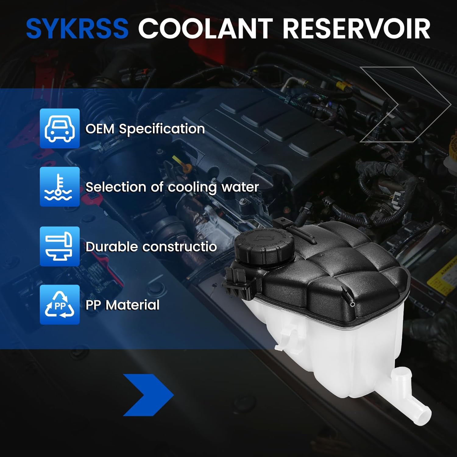 Engine Coolant Reservoir Tank 603-256 Compatible with Mercedes-Benz GL320 GL350 GL450 GL500 GL550 ML320 ML350 ML450 ML500 ML550 SLS AMG ML63 C63 AMG Replace 1645000049 EPT0009 Coolant Reservoir