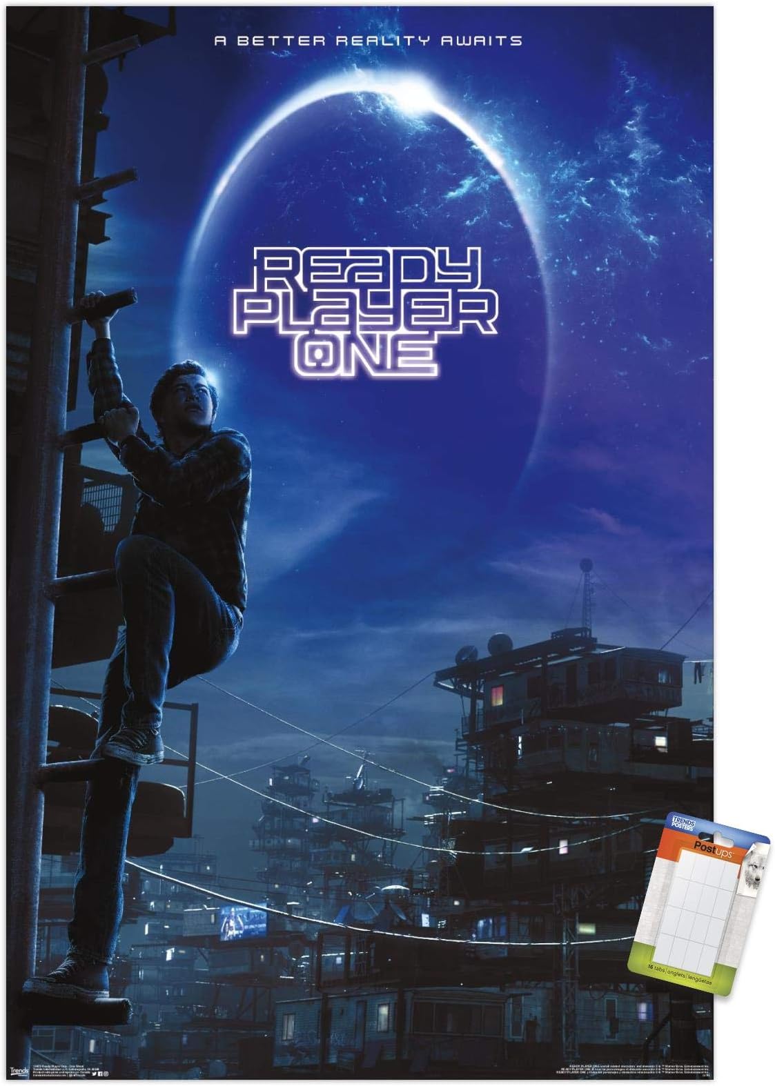 Ready Player One - One Sheet Wall Poster, 22.375" x 34", Premium Poster & Mount Bundle