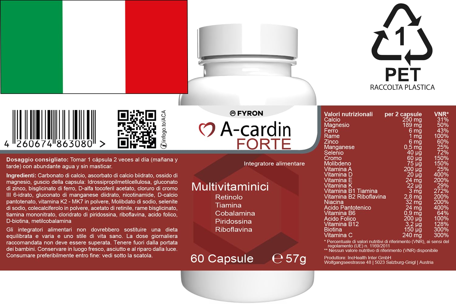 A-cardin Forte - 60 Kapseln - 1er Pack