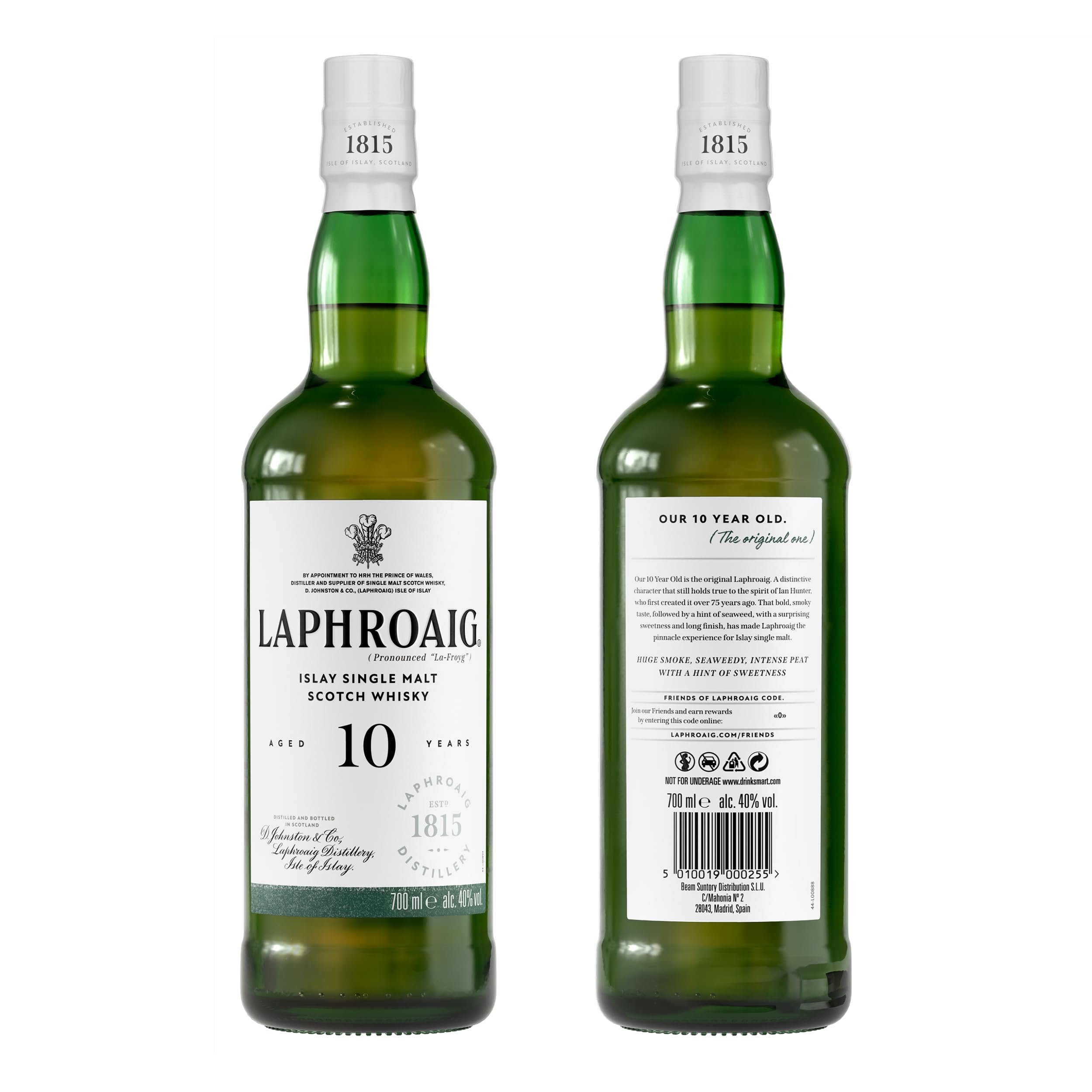 Laphroaig 10 Jahre Islay Single Malt Scotch Whisky 40% Vol 0,7l mit Geschenkverpackung