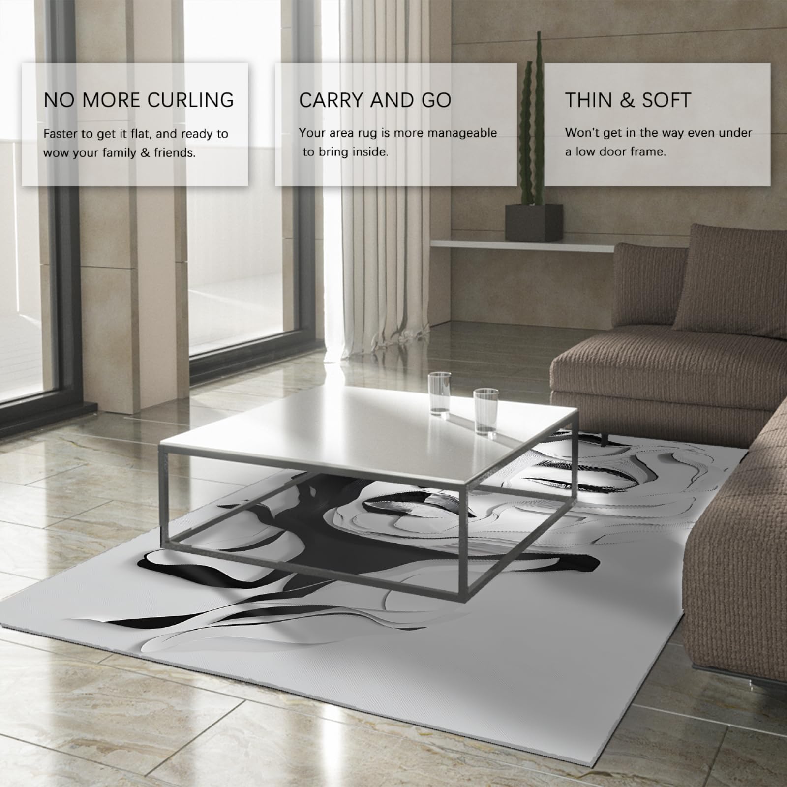 Amazon.com: Black White Artistic Area Rug Abstract Female Face