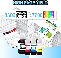 Vista 30 de greencycle Botella de tinta de repuesto 522 para tinta compatible con T522, funciona con impresoras ET-2803 ET-2800 ET-2720 ET-4800 ET-4700