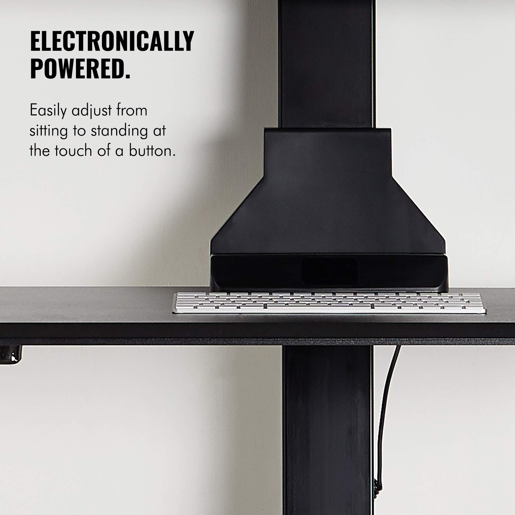 VonHaus Electric Sit Stand Desk Workstation Motorised Double Monitor