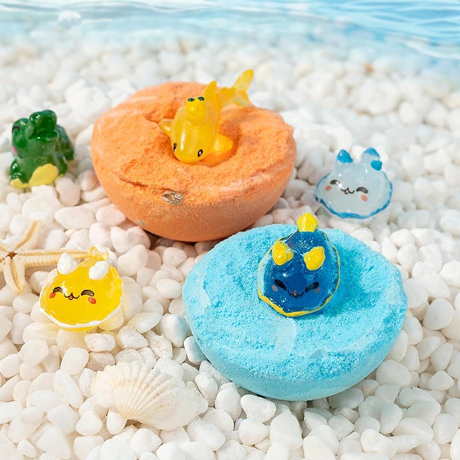 12-teiliges Badekugel-Set für Kinder, mit Überraschung, Geschenkset, Badebomben, Babes mit Überraschung, natürliches biologisches Spielzeug für Land und Meer