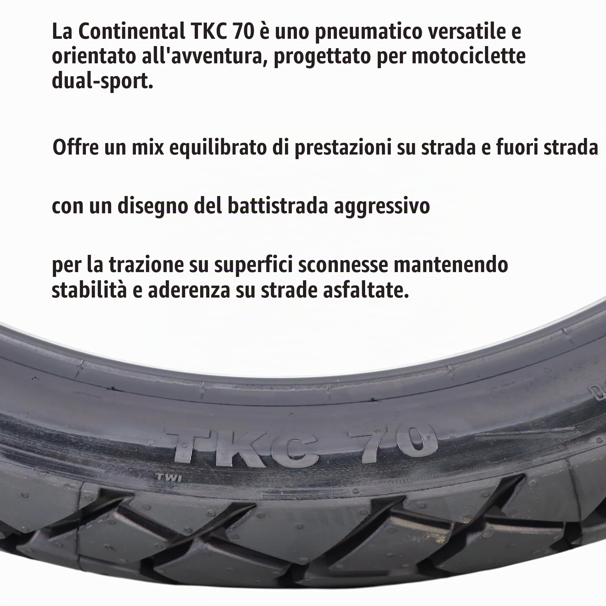Continental TKC70 TL M+S - 150/70/R18 70H - A/A/70dB - Pneumatici Per tutte le stagioni (Moto)