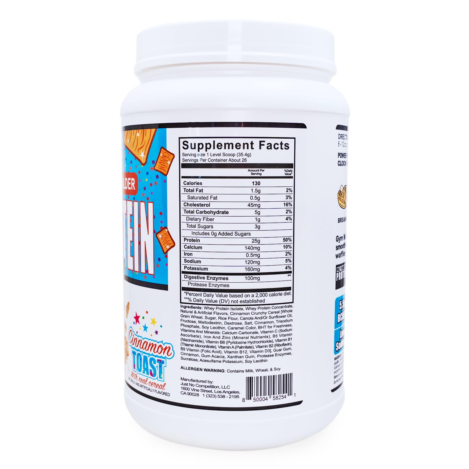 Gym Molly Power Protein Powder, 100% Whey Protein Isolate, 25g of Protein, 5.5g BCAAs, Fast Absorbing - Ready to Give You Fuel Around The Clock - 2lbs, Cinnamon Flavored