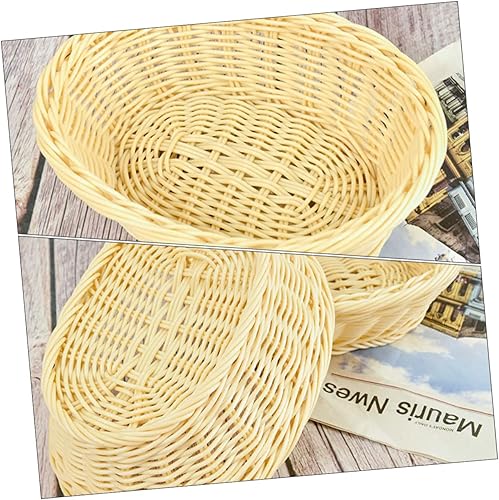 Miniatura 8 de CHILDWEET Elegante cesta de joyería de ratán cesta de almacenamiento tapa para despensa aperitivos y artículos de tocador cestas tejidas para cocina