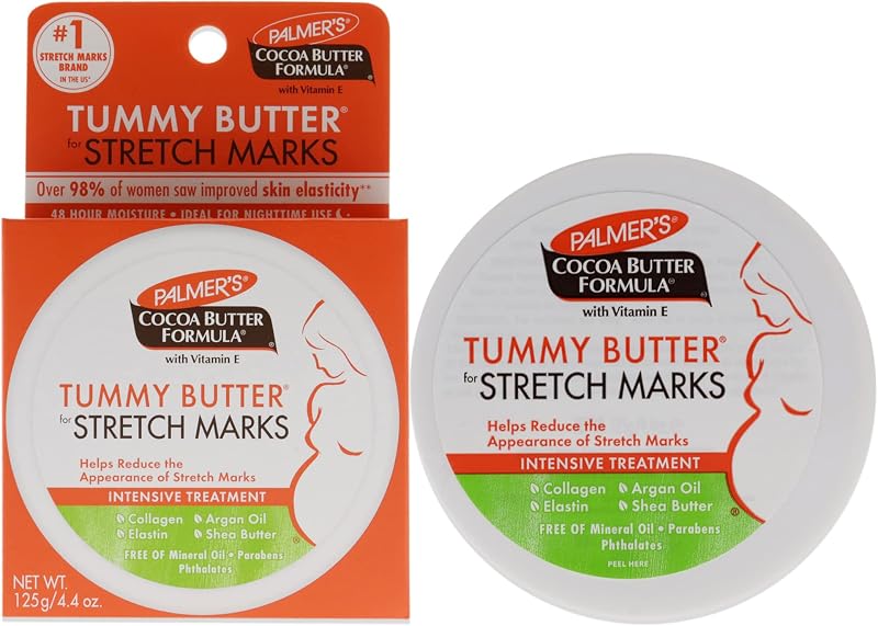 Tummy Butter for Stretch Marks & Weight Changes (4.4 Oz) | An intensive formula with Collagen and Elastin to improve the appearance of stretch marks. Ideal for nighttime use.