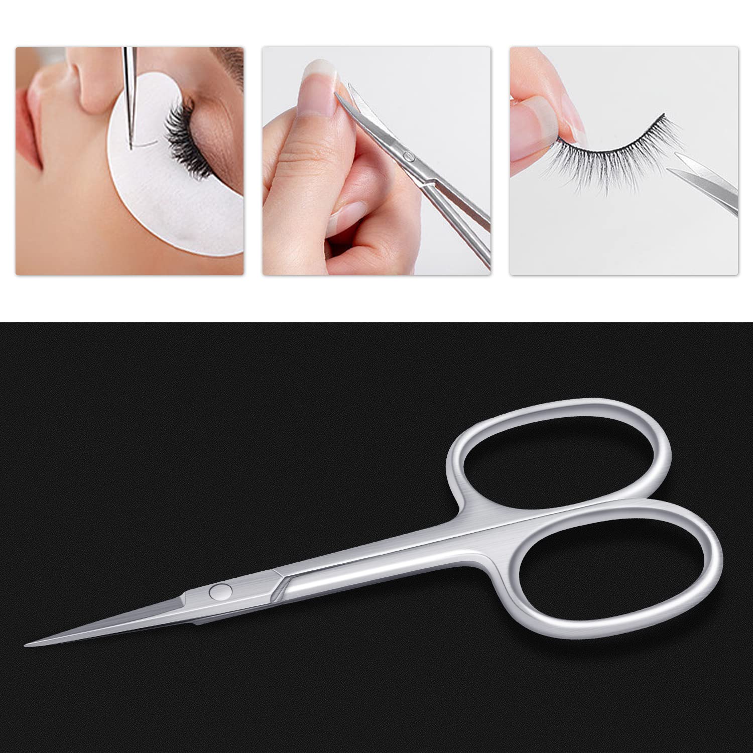 Tijeras Global Brand Tijeras De Manicura Curvas De Acero Inoxidable - Para Uñas Y Cutículas - Set De 3 - Global Brand Kit Tijeras Uñas