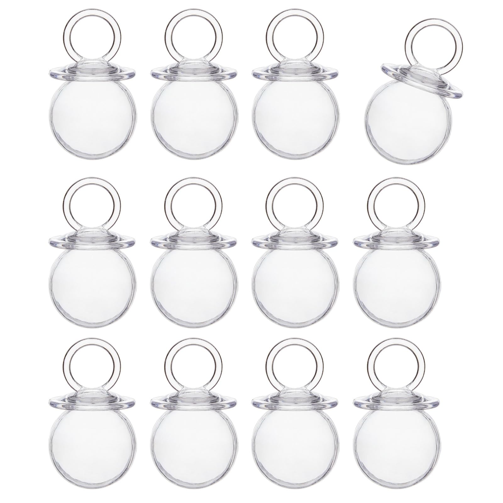 Buxuaaaa Girls Transparent Color 12Pcs Shape Candy Containers Party Decoration Accessories For Babies Shower Charm And Christening Party Supplies Shape Charm Box