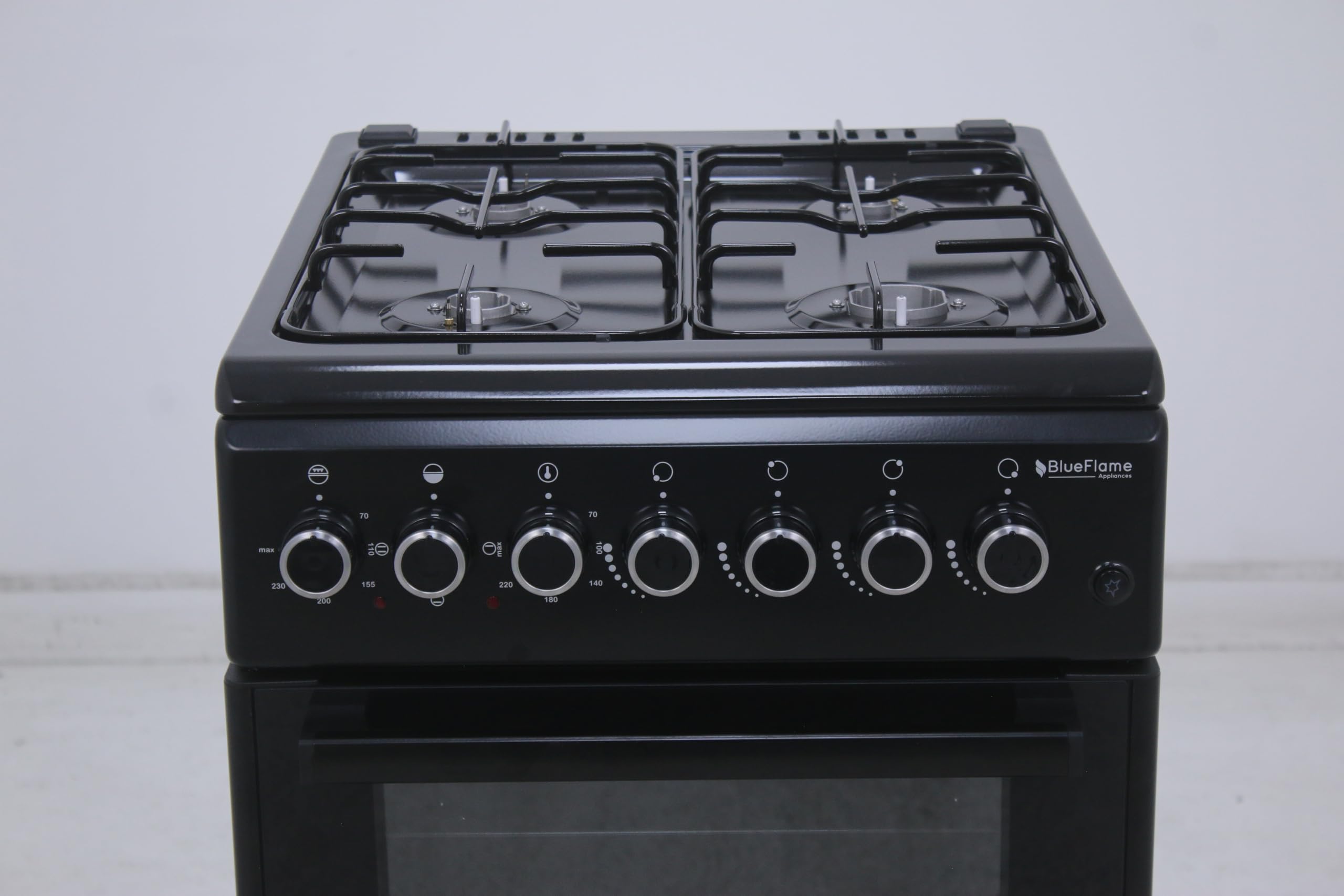 BlueFlame DG5403XBZB 50 cm Freestanding Dual Fuel Cooker With Double Cavity Oven - Black — view 7
