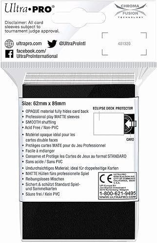 Miniatura 4 de Ultra Pro - Eclipse - Paquete de 60 mangas pequeñas mate - Rojo manzana