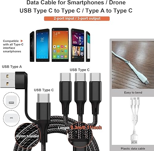 Miniatura 5 de O'woda Mavic 3 Pro - Sistema de liberación de carga útil con cable de datos OTG y tren de aterrizaje, para bodas y drones de pesca, compatible con