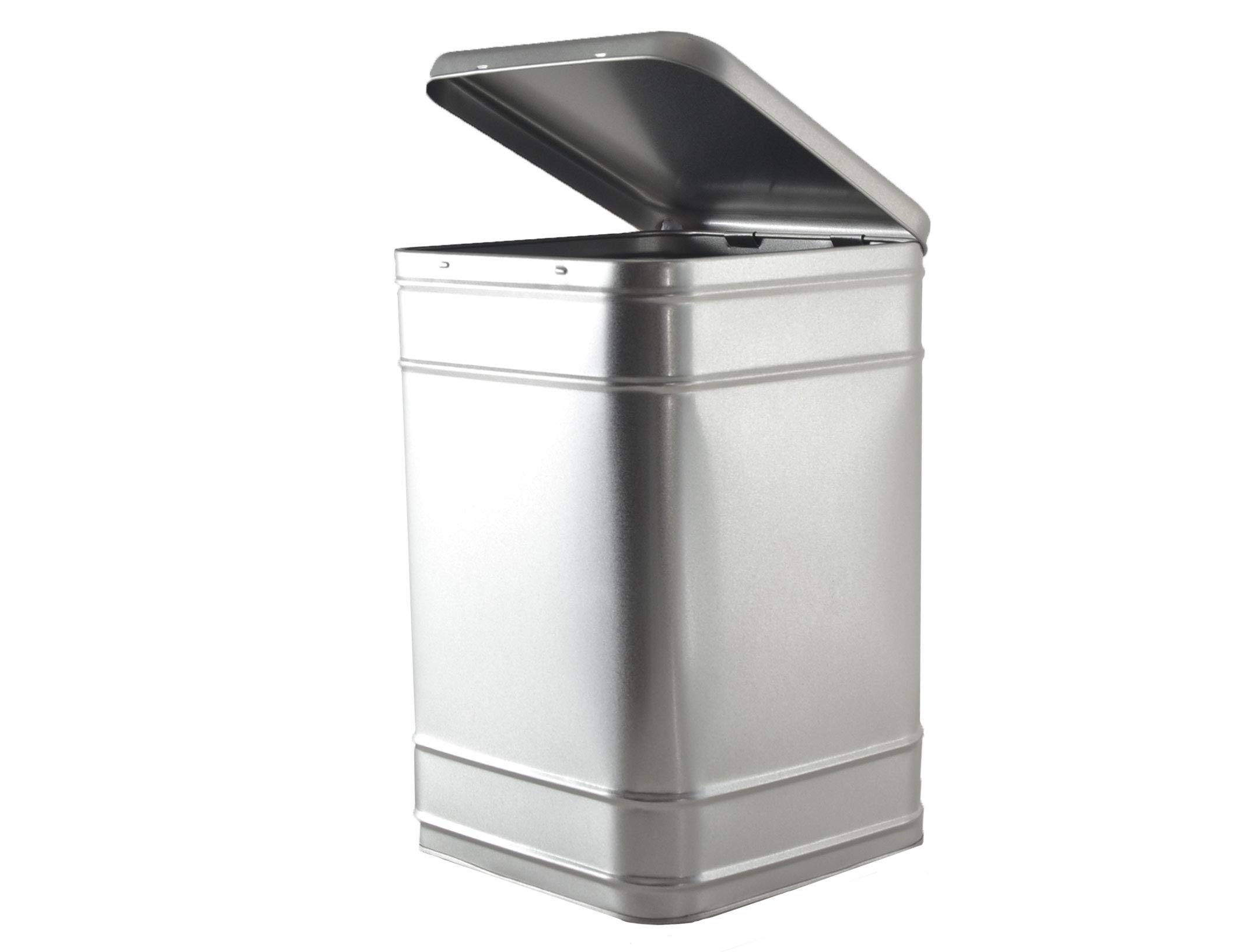 Conteneur Fer Noir 1 Litre Couvercle Clip Boîte Cylindrique En Fer Noir Couvercle Clip 1 L Boite Rangement Plastique Hauteur 15 Cm