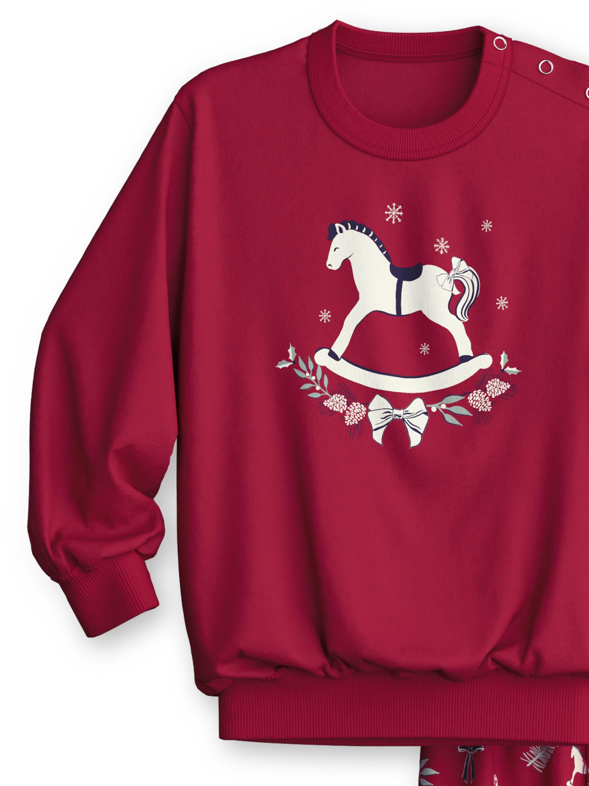 CALIDA Family & Friends Mädchen Bündchen-Pyjama Kinder, aus 100% Bio-Baumwolle, mit weichen Rippbündchen an den Abschlüssen | Schlafanzug aus Baumwolle, atmungsaktiv, einfache Pflege