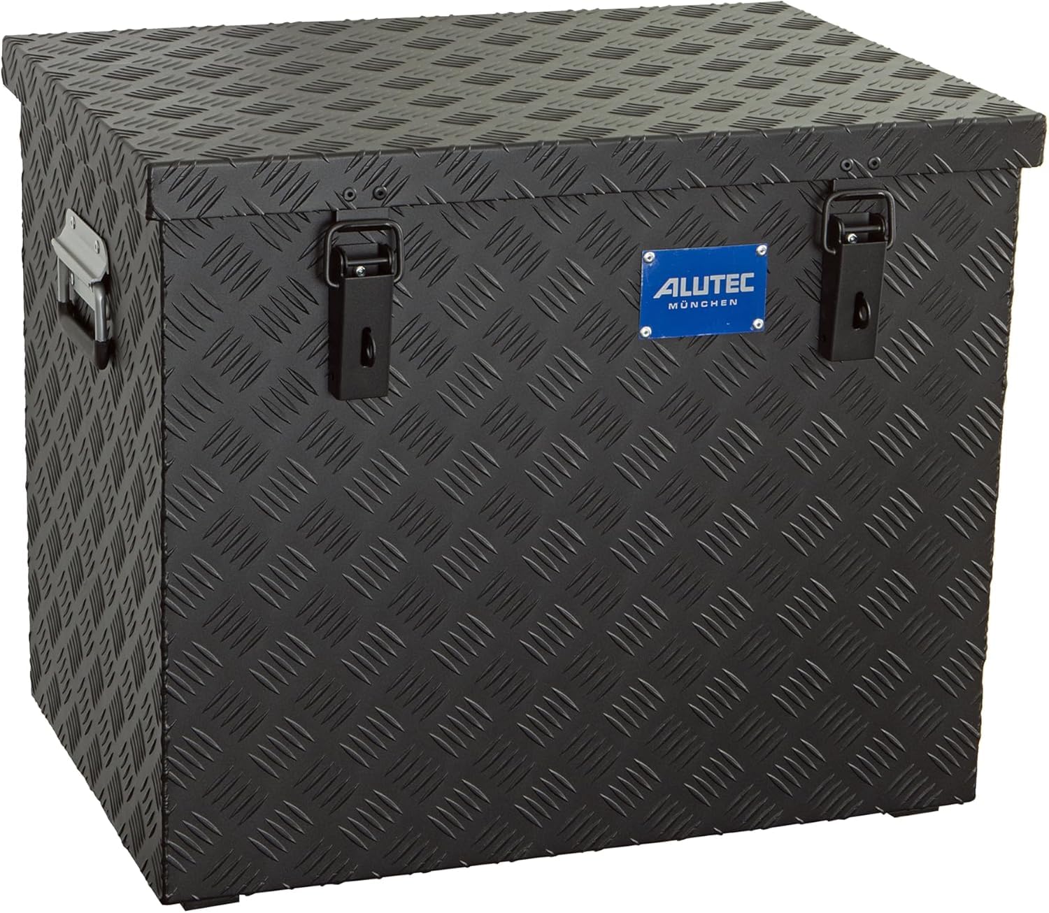 ALUTEC Aluminiowa skrzynka Extreme 120 (kolor czarny, pojemność 120 l, wymiary wewnętrzne (dł. x szer. x wys.) 600 x 400 x 500 mm/wymiary zewnętrzne (dł. x szer. x wys.) 622 x 425 x 520 mm, pudełko do