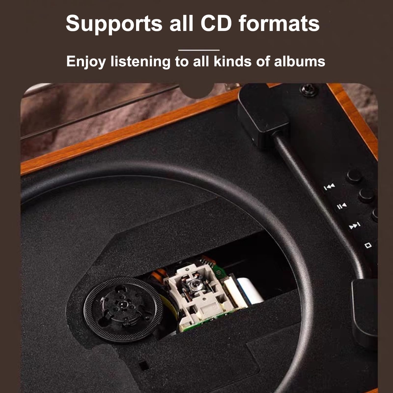 Lettore di Cassette Bluetooth CD Boombox Radio Portatile Retro Record, Musica Domestica con Altoparlanti Telecomando, Effetto sonoro Spaziale a 360°, Supporta unità Flash USB/Computer/Esterno
