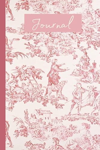 Elegant French Countryside Toile Journal Notebook Vintage French Style Cover