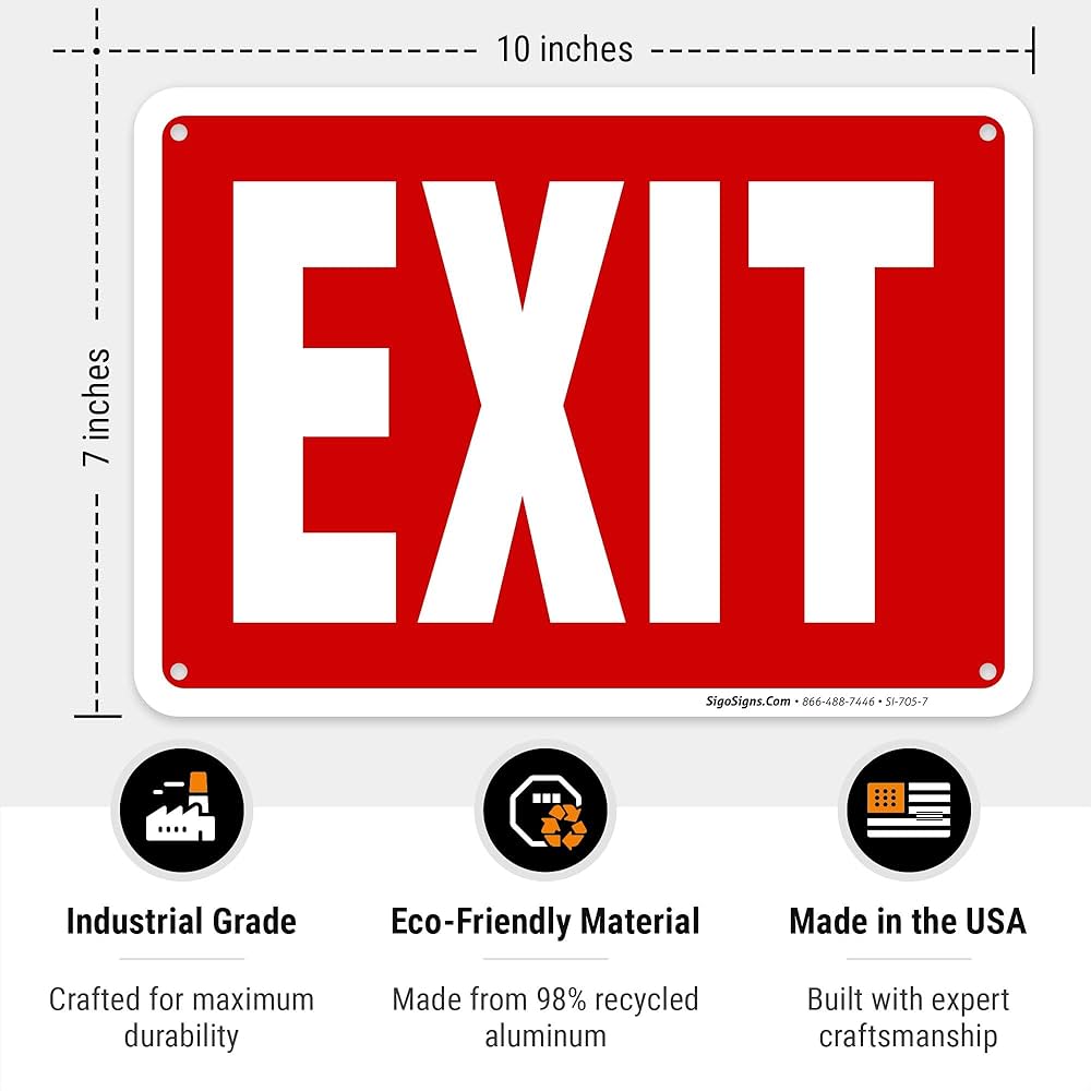 EXITサイン SIGN,EXIT , LED LIGHTED,120/277V | eBay
