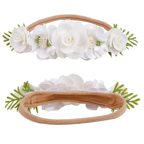 Miniatura 3 de New Model Baby Girl Nylon Headbands Nylon Flower Elastic Hairbands 3pcs Hair Accessories Gift for Newborn Infant Toddlers (BF-Z8)
