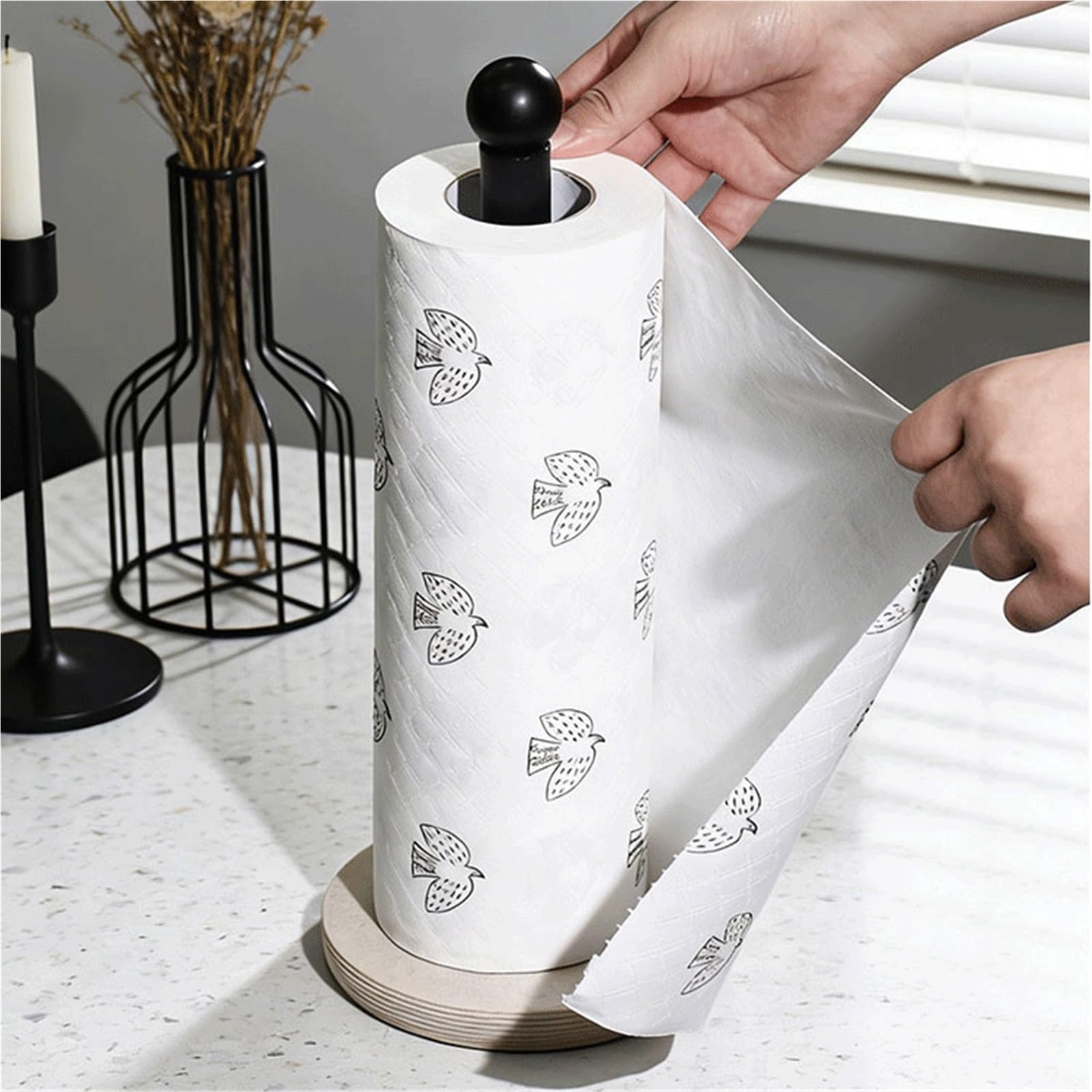 Organizzatore Porta Asciugamani di Carta da Cucina Involucro plastica(Grande)