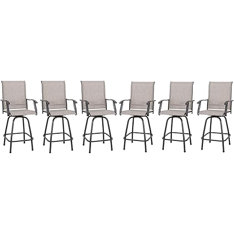 Vongrasig 6 Piece Small Patio Furniture Sets in Taupe