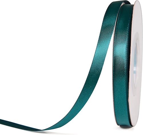 Miniatura 54 de YAMA Cinta de satén de doble cara, 7/8 pulgadas, 25 yardas para envolver regalos, color rosa