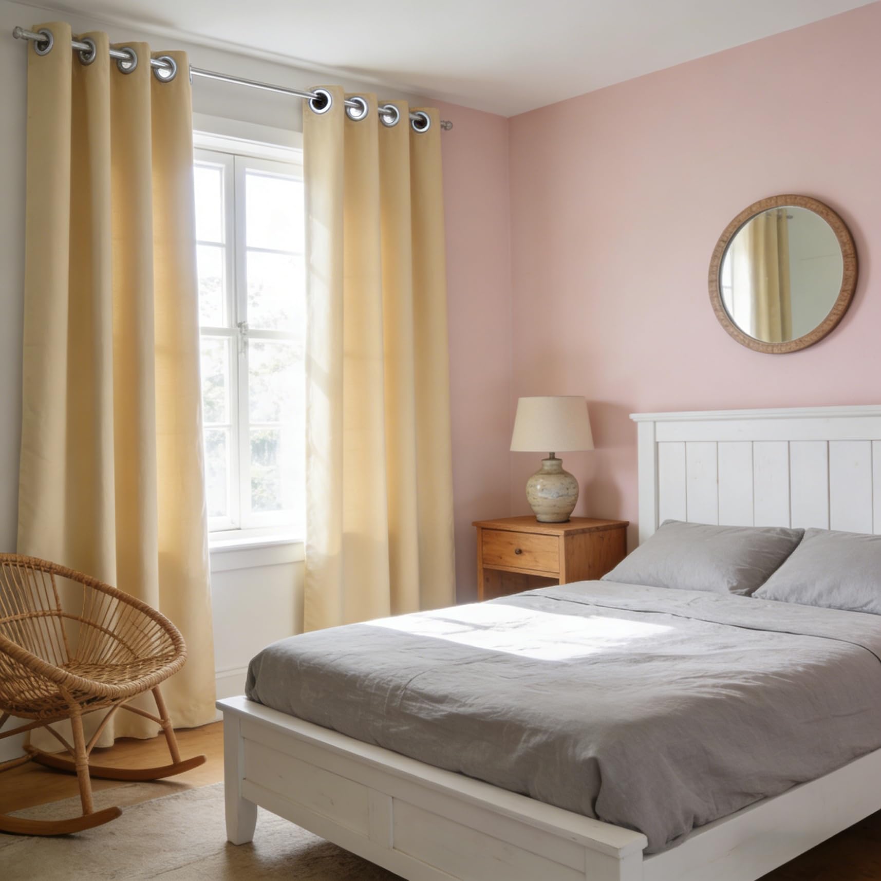 Rideaux occultants thermiques 160 x 210 cm crème pour salon