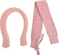 Vista 1 de Bolsa de agua caliente con cuello en forma de U con manga de punto, gel de sílice para microondas, bolsa de compresión caliente para hombro y alivio