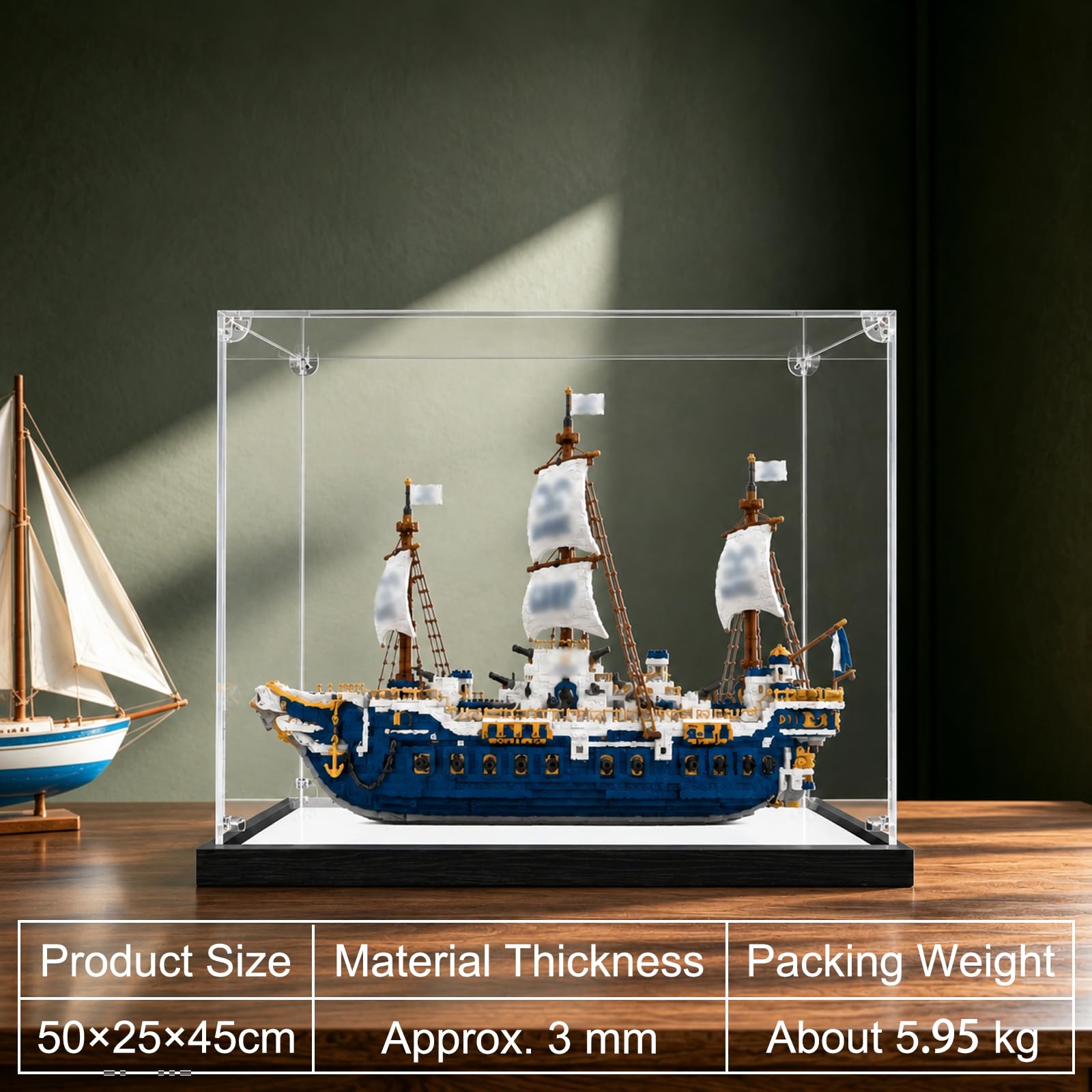 Akrylowa gablota do LEGO 75646 Garp's Marine Battleship, lustro 3 mm