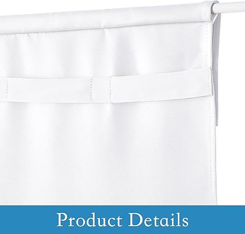 Miniatura 5 de RYB HOME Cortinas de puerta francesa de privacidad, longitud autoadhesiva, longitud ajustable, cortinas de ventana para puerta Tricia, patio, puerta