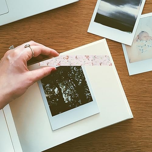 Miniatura 7 de NOLITOY 20 rollos de calcomanías de cinta washi en blanco y negro decoración flamenco washi cinta adhesiva decorativa para álbumes de recortes,