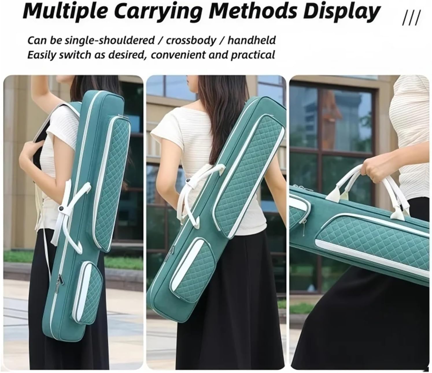 Pool Cue Case Billiard Bag With Shoulder Strap And Carry Handle Portable Transport Storage For Players Tournament