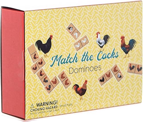 Miniatura 2 de Boxer Gifts Match The Cocks - Juego de dominó novedoso | Divertido regalo de Papá Noel grosero secreto para sus piezas de madera