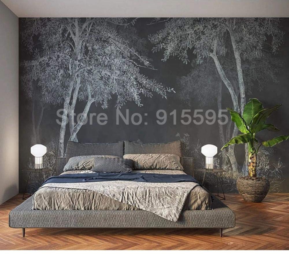 Papier peint forêt abstraite moderne pour sublimer le fond de votre meuble TV