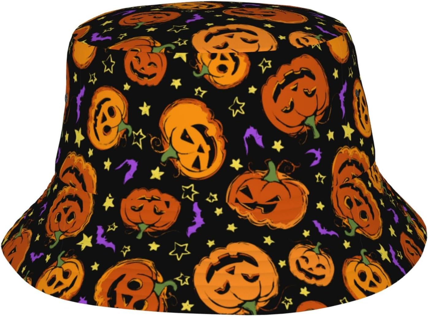 Halloween Hats Women Men Funny Halloween Pumpkin Bucket Hat Sun Hat Outdoor for Men Women Beach, Golf, Fishing Hat