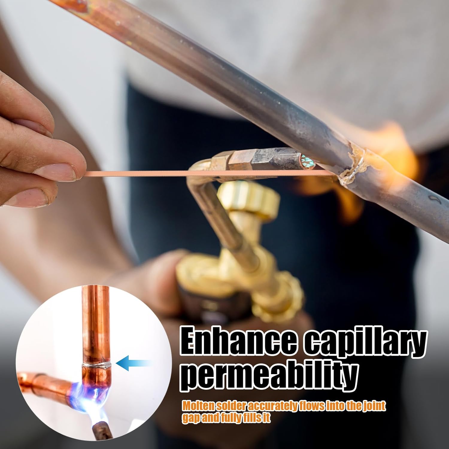 100Pcs 15% Silver Brazing Rods AWS BCuP-5, Silver Solder Phos Copper Brazing Alloys Flat Welding Rods, 0.050"x1/8"x10" for Air Conditioning Refrigerator Cold Storage HVAC Units