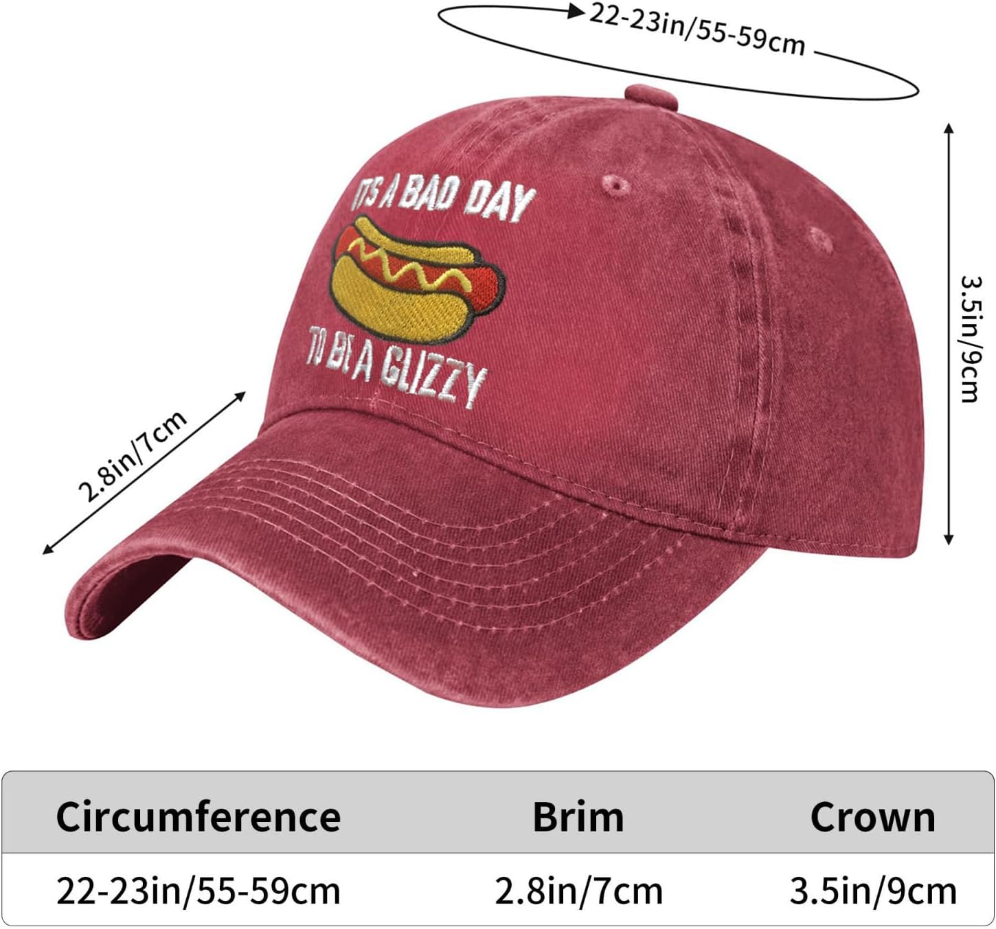 Hot Dogs Lover Humor Saying Baseball Cap, Embroidered Hot Dog Retro Dad Trucker Hat - Image 3