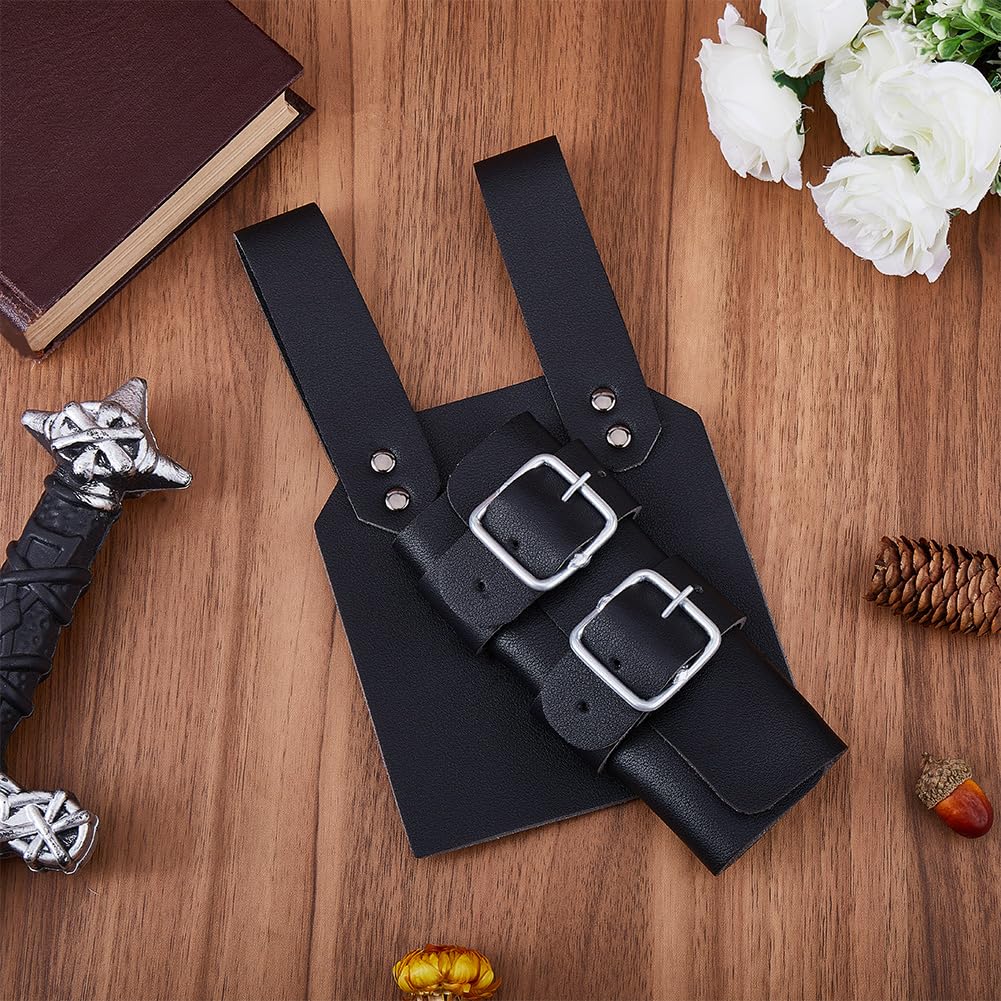GORGECRAFT Étui D'Épée en Cuir Renaissance Noir pour Main Droite Ceinture Fourreau pour Épée Médiévale Étui Grenouille Support D'Épée pour Dague Chevalier Pirate Costume de Cosplay