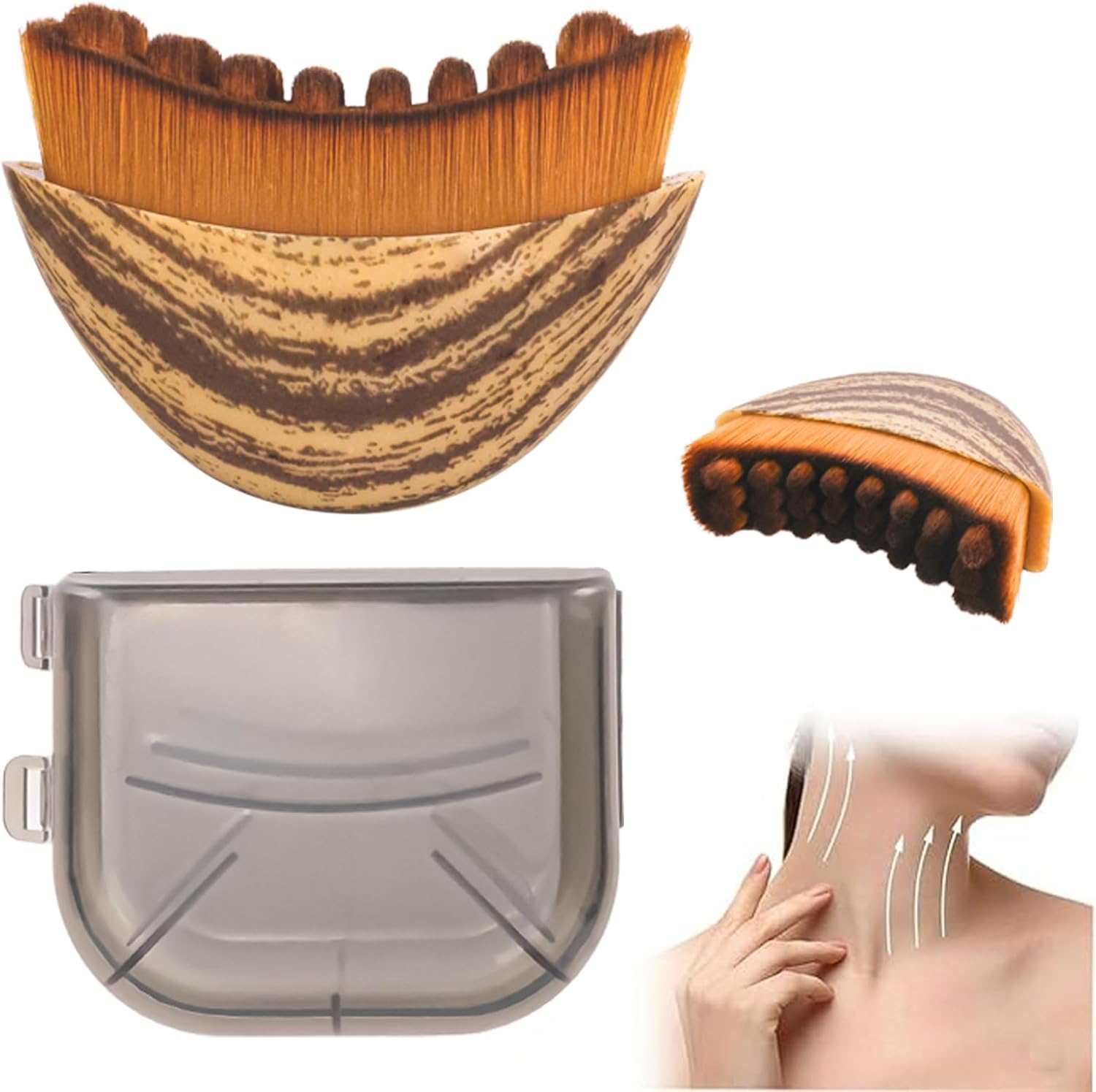 Lymphatic Contour Face Brush, The Lymphatic Drainage Massager for Face and Body, Dry Brushing Face Brush, Chin & Jawline Sculpting, Ergonomically Designed to Fit The Skin Precisely and Relieve Fatigue