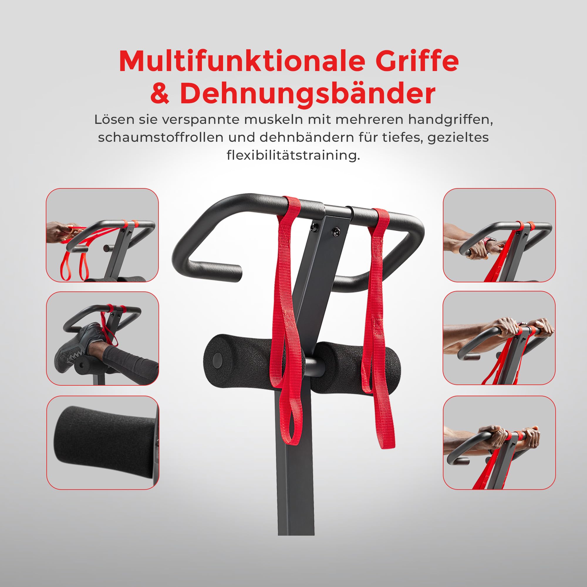 Sunny Health & Fitness Klappbar Roman Chair, Back Hyperextension Bench | Verstellbar Height, Trainiert Rücken, Bauch und Core, Heimtraining, 115-120 kg Belastbarkeit, Verbessert Flexibilität