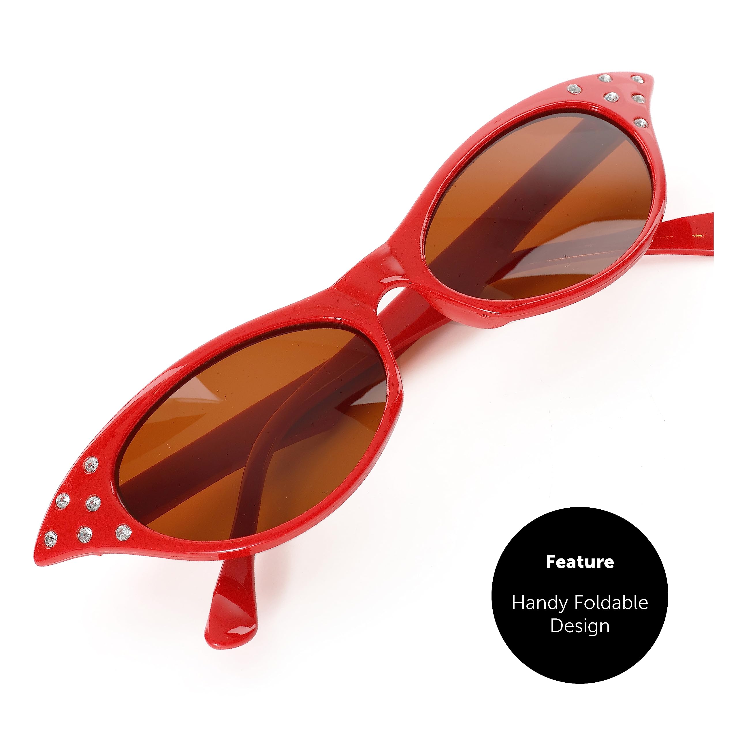 NET TOYS Lunettes De Soleil Années 60 Yeux De Chat - Noir