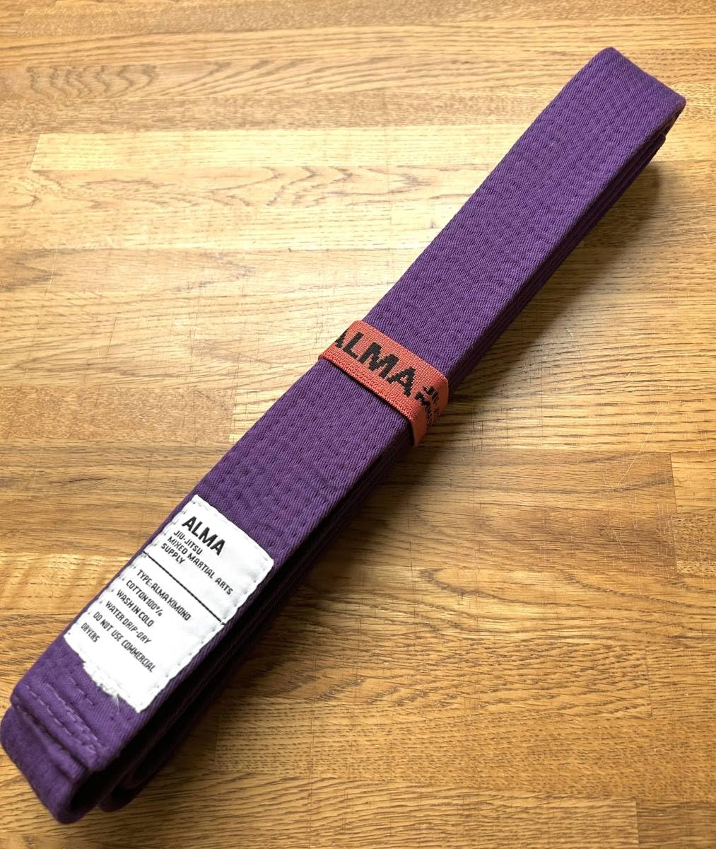 Amazon.co.jp: ALMA 柔術帯 紫：A4 アルマ 紫帯 パープルベルト  